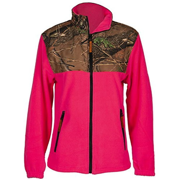 TrailCrest Womens Fleece Wind Jacket Hot Pink